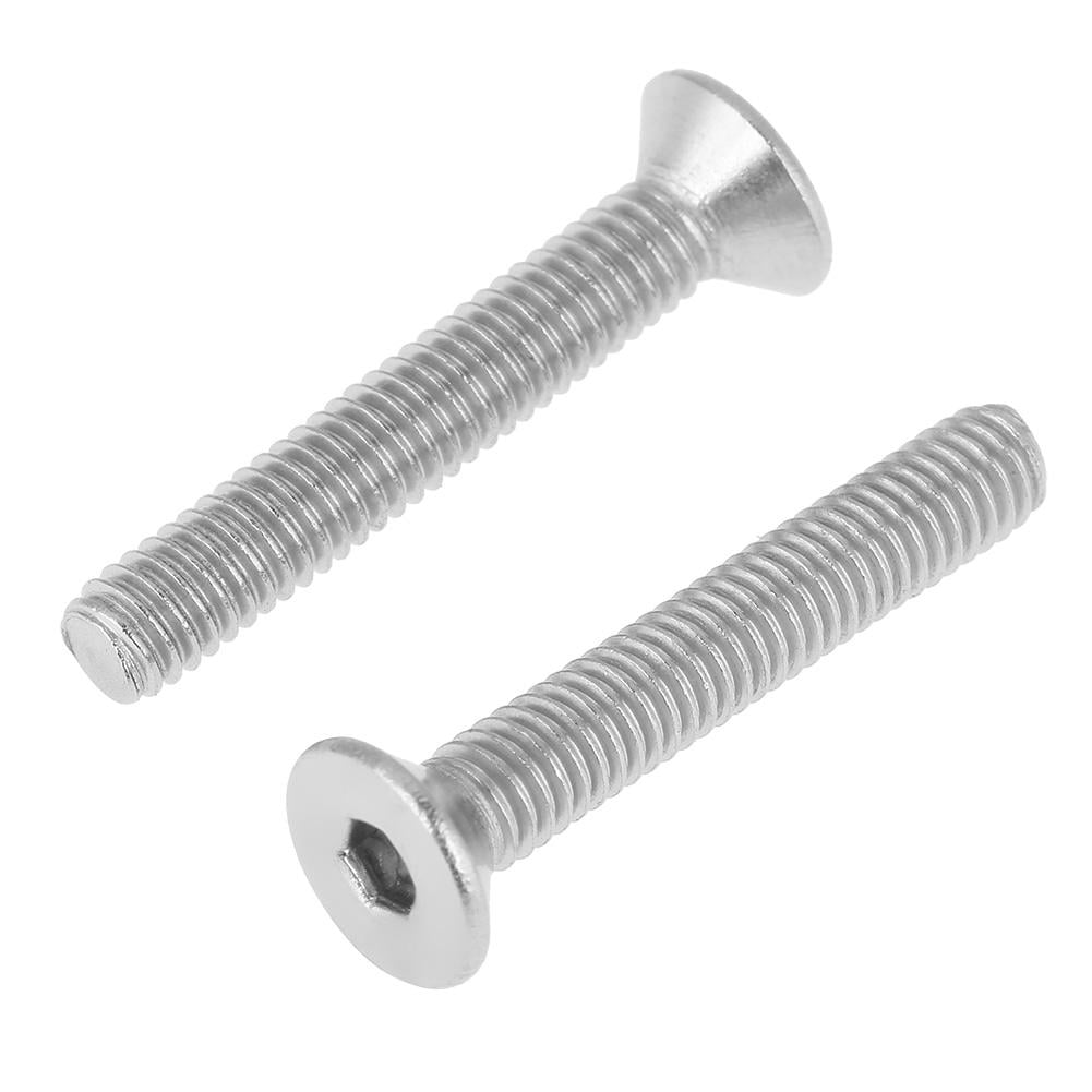 FAGINEY 180pcs M4 304 Stainless Steel Flat Head Bolt Screws Nuts
