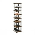 thumbnail image 6 of Furinno Turn-N-Tube 8-Tier Vertical Space Saving Free Standing Shoe Tower, Shoe Rack for Closet Entryway, Amber Pine/Black, 6 of 6