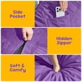 thumbnail image 4 of Hobestluk Bean Bag Chairs 2.5FT Bean Bag Chair with Memory Foam Filled & Machine Washable Cover Bean Bag Chairs for Playroom, Living Room, Bedroom(Purple), 4 of 9