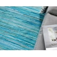 thumbnail image 6 of Rugs.com Chindi Cotton Collection Rug – 6 Ft Runner Light Blue Flatweave Rug Perfect For Hallways, Entryways, 6 of 9