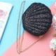 thumbnail image 4 of Bolso bandolera versátil con lentejuelas y forma de concha, con cadena, para mujeres y niñas (negro), 4 of 5