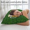 thumbnail image 5 of St Patrick's Day Pillow Covers, Linen Long Throw Pillow Case, Vintage Shamrocks Golden Beer Green Leaf Holiday Pillow Protector Decorative Cushion Cover for Living Room/Bedroom 20" x 26", 5 of 8