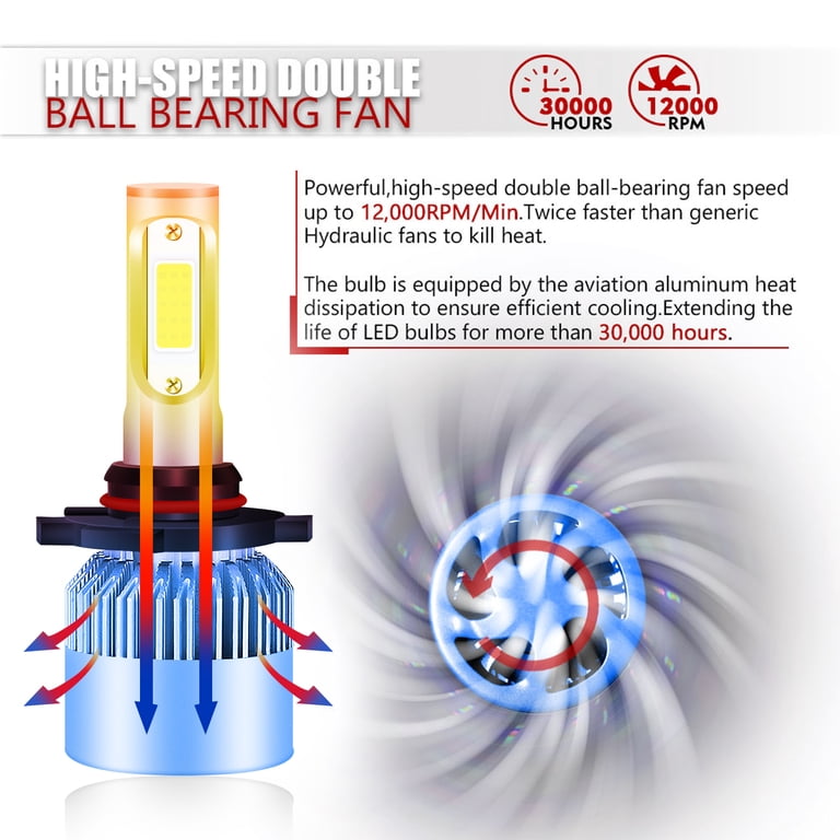 4X 9005 H11 LED Headlight Bulbs Conversion Kit High Low Beam Combo 4X 9005 H11 LED Headlight Bulbs Conversion Kit High Low Beam Combo