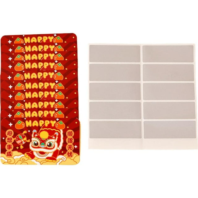 2026 New Year Wish Scratch Cards For Kids Cartoon Handwritten Scratch Off Game Diy Gift Prize
