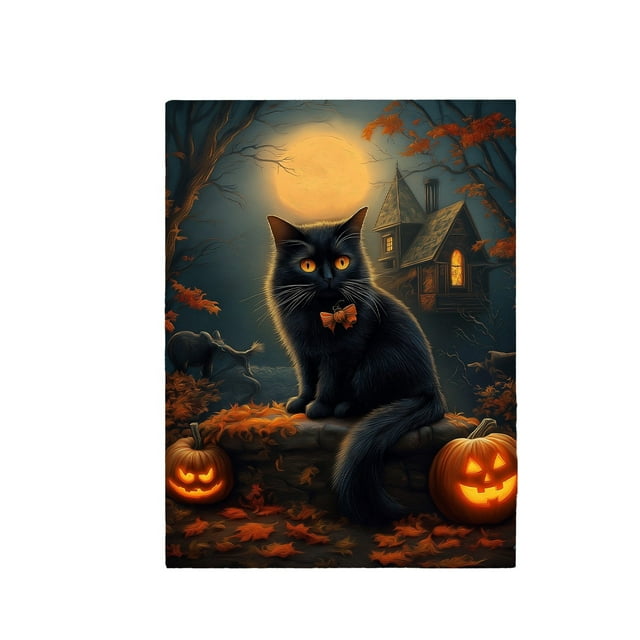 Manta Estampada De 70 X 100 Cm Noche De Halloween Manta De Franela De Halloween Manta Cálida De Otoño Manta Cálida Familiar De Halloween