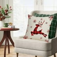 thumbnail image 5 of Nilvkv 18x18in Red White Christmas Pillow Covers Snowflake Deer for Sofa Bed Car Decor, Christmas Decorations, CHRlSTMAS-GlFTs, 5 of 6