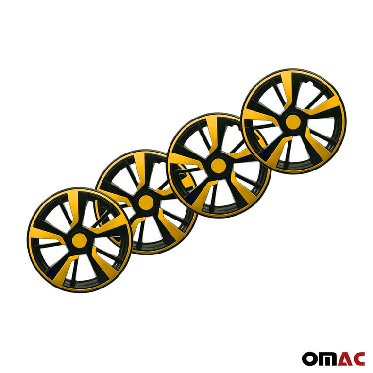  Yellow Car Accessories Set R16 R17 R18 R19 R20 Inch Hub Caps  Rim Cover for Covers Caps Rim (Color : R20 Inch Yellow) : Automotive