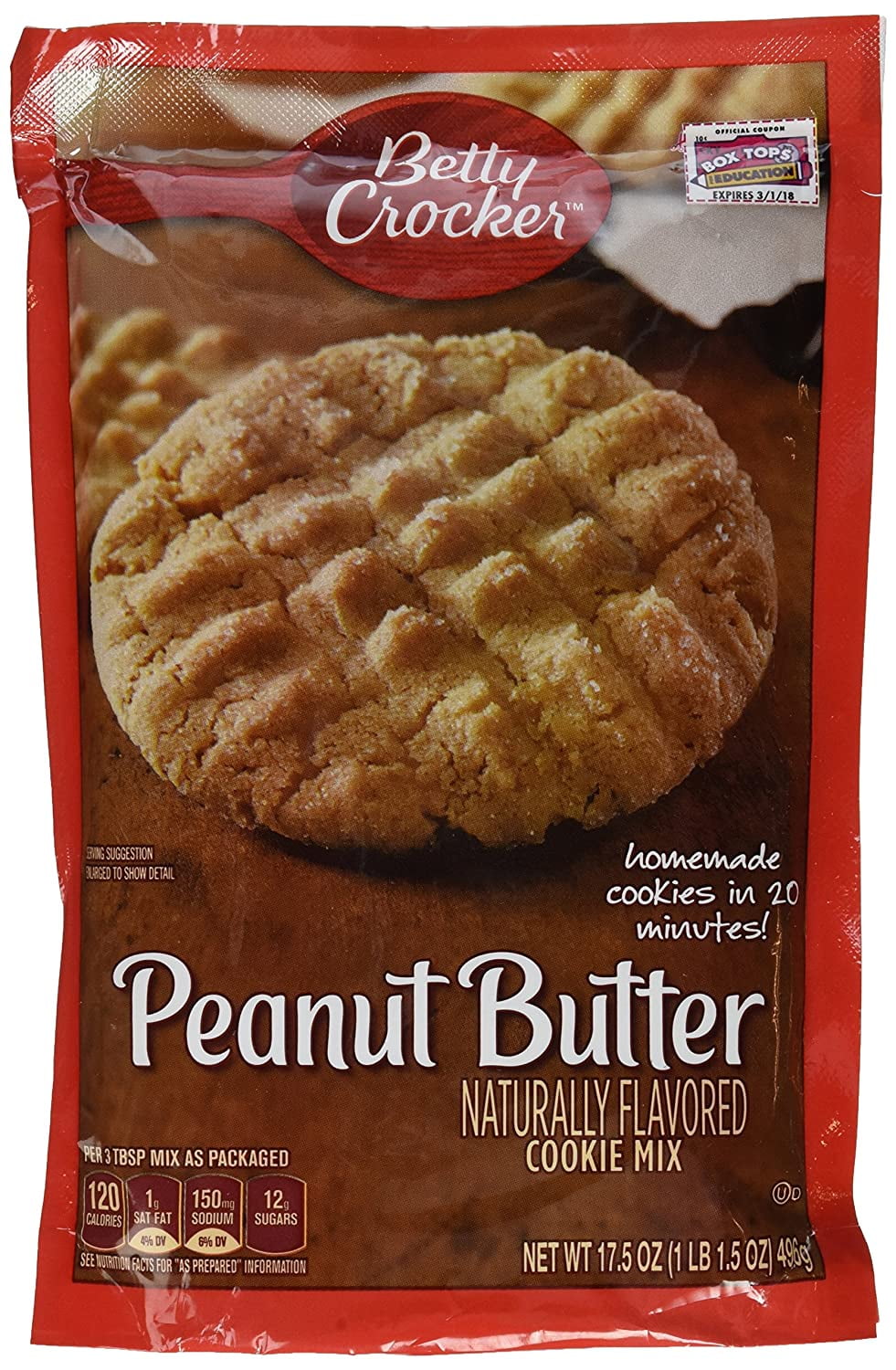 Betty Crocker Peanut Butter Cookie Mix 17.5 oz 3 pk
