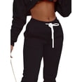 thumbnail image 3 of FASHIONWT Women Plus Size Cardigan Long Sleeve Hooded Cropped Elastic Waist Casual Athletic Pants Set, 3 of 4