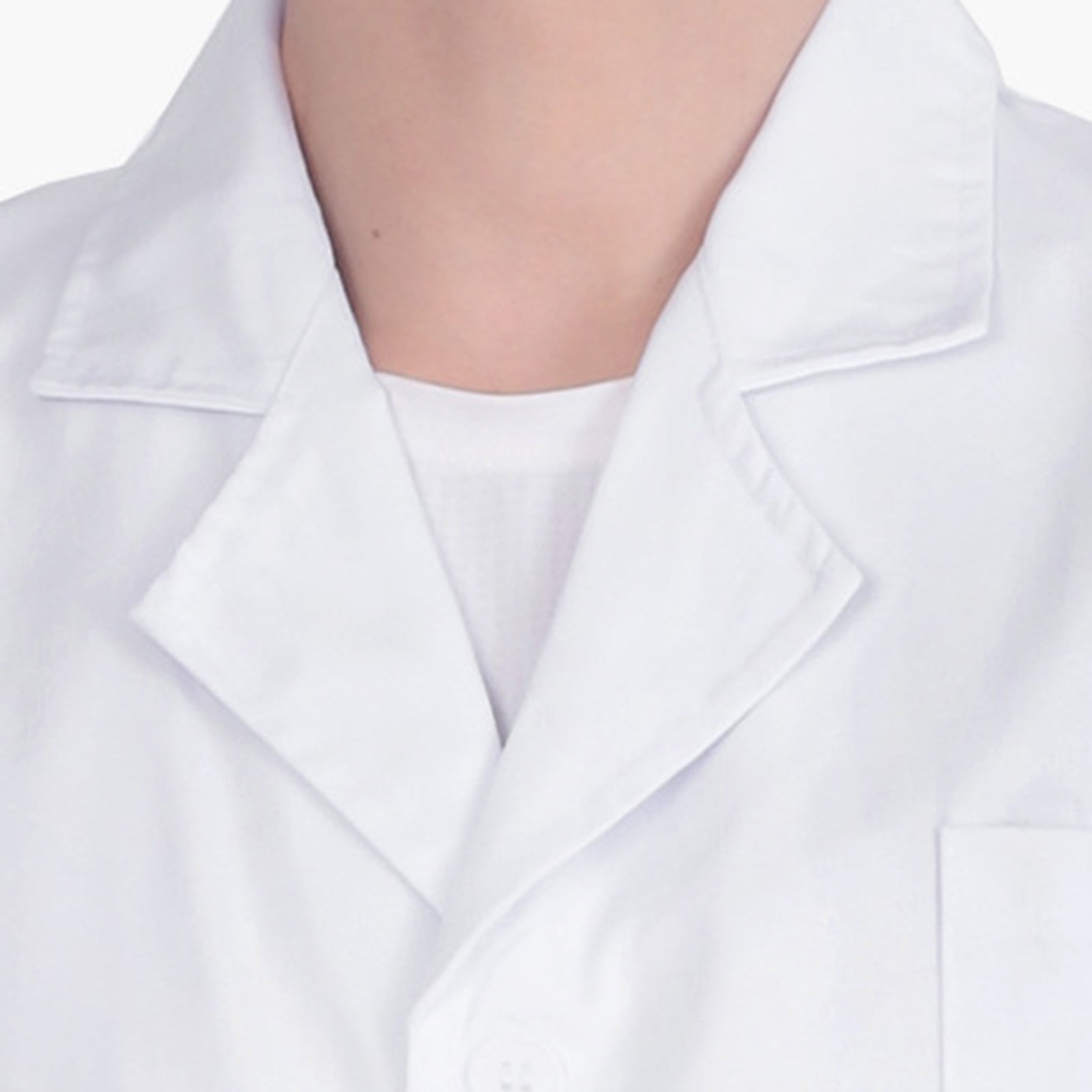 Lab Coat Long Sleeve, White, Unisex (White M)