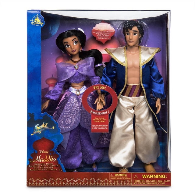 Disney Aladdin y Jasmine Singing Duet Doll Set Nuevo con caja Disney No