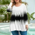 thumbnail image 2 of JULMCOMO 2024 Plus Size Shirts for Women 4x-5x Half Sleeve Crew Neck Tshirts Business Casual Color Block Print Tunics Loose Fit Oversized Clothes White 4XL, 2 of 5