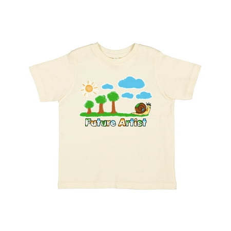 

Inktastic Painting Snail Future Artist with Trees and Clouds Gift Toddler Boy or Toddler Girl T-Shirt