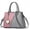 Gray, variant on Womens Spliced Color Blocked Handbag 3 Zippered Compartments Handbags For Women Satchel Shoulder Ladies Bags