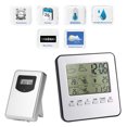 thumbnail image 2 of Estación meteorológica inalámbrica multifuncional Reloj LCD Termómetro digital para interiores y exteriores yeacher Temporizador, 2 of 7