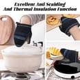 thumbnail image 7 of Non-Slip Mini Oven Mitts With Duck Beak Design Are Easy To Take Off And Wear And Easy To Hang For Oven Pot Tripod Barbecue Casserole Darkblue Stripe_1 1 Pc, 7 of 7