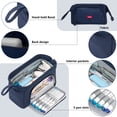 thumbnail image 2 of Rirool Large Capacity Pencil Case, Wide Opening Pencil Pouch with Clear Window, Zipper Pen Bag for School Supplies, Teen Girls Boys, Navy Blue, 2 of 7