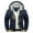 Dark Blue, variant on Augper Mens Hoodie Winter Warm Villus Zipper Sweater Jacket Outwear Coat