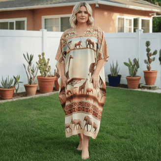 white mark plus size boho dress Short Sleeve Maxi Dress, Women's A stylish plus size