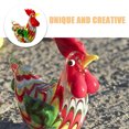 thumbnail image 3 of Glass Rooster Chicken Figurine Multi 1Set 2.3X2.2X1.1In, 3 of 9