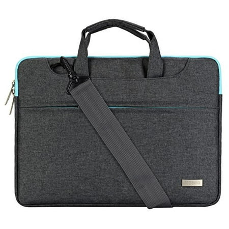 Laptop Shoulder Bag for 13-13.3 Inch MacBook Pro, MacBook Air, Notebook Polyester Briefcase Sleeve Case Cover Handbag with Back Belt for Trolly (Best Laptop Shoulder Bag)