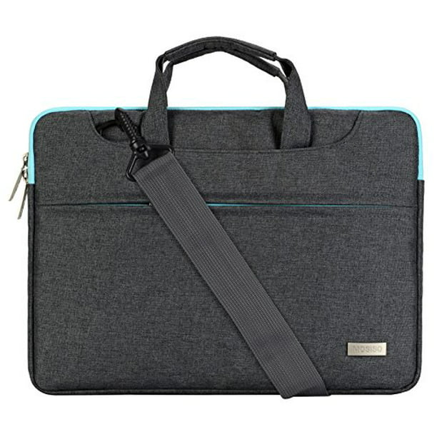 Laptop Shoulder Bag for 13-13.3 Inch MacBook Pro, MacBook Air, Notebook  Polyester Briefcase Sleeve Case Cover Handbag with Back Belt for Trolly 