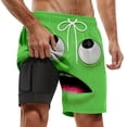 thumbnail image 5 of FUZHIQ Men's Swim Trunks 7 Inch Loose Fit Solid Color Quick-Dry 4th Of July Swim Trunks with Compression Liner Stretch Fabric Swimwear Bathing Suits,S, 5 of 5