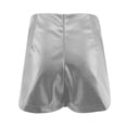thumbnail image 5 of Wdgfv Womens PU Leather High Waisted Skorts Asymmetrical Slit Mini Skirt Shorts, 5 of 5