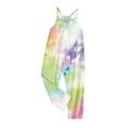 thumbnail image 4 of Cotton Pants for Boys Girls Casual Jumpsuits Sleeveless Summer Rompers Long Pants with Pockets for 5-14 Years New Girls' Overalls Multicolor 11-12T, 4 of 6