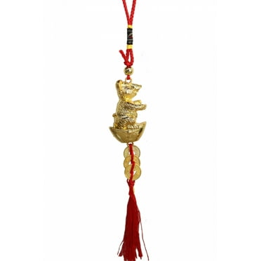 Shining Gold Rat Charm