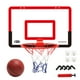 thumbnail image 1 of Tablero de baloncesto transparente para colgar en la puerta, Mini tablero trasero de baloncesto sin perforaciones con 1 cesta de red, 4 ganchos, 1 baloncesto Wmkox8yii HAHFKSH1002, 1 of 9