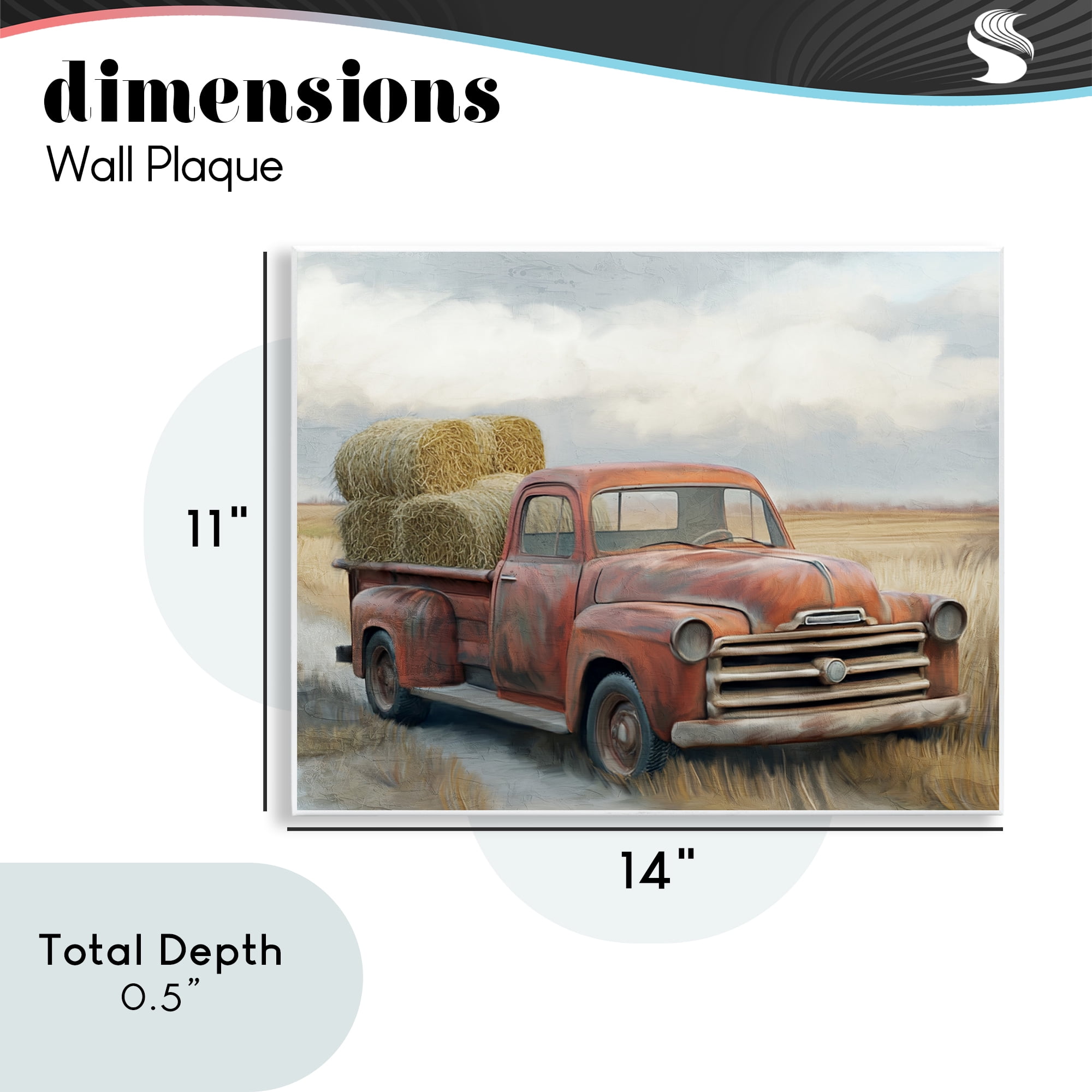 Stupell Industries Hay Time Farm Truck Load Wall Plaque Art, design by Kim Allen