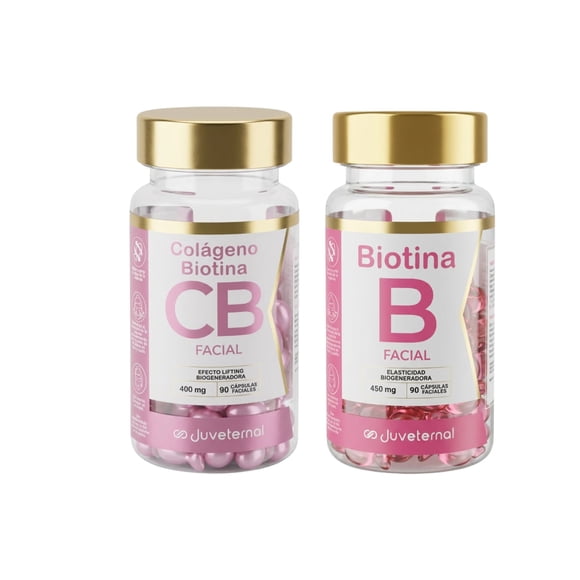 Pack Cápsulas Faciales Biotina + Cápsulas Faciales Cólageno y Biotina Juveternal