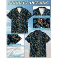 thumbnail image 3 of Colorful Gecko Hawaiian Shirt for Men, Tropical Style, Button Down Summer Beach Short Sleeve, Sizes S-5XL, 3 of 4