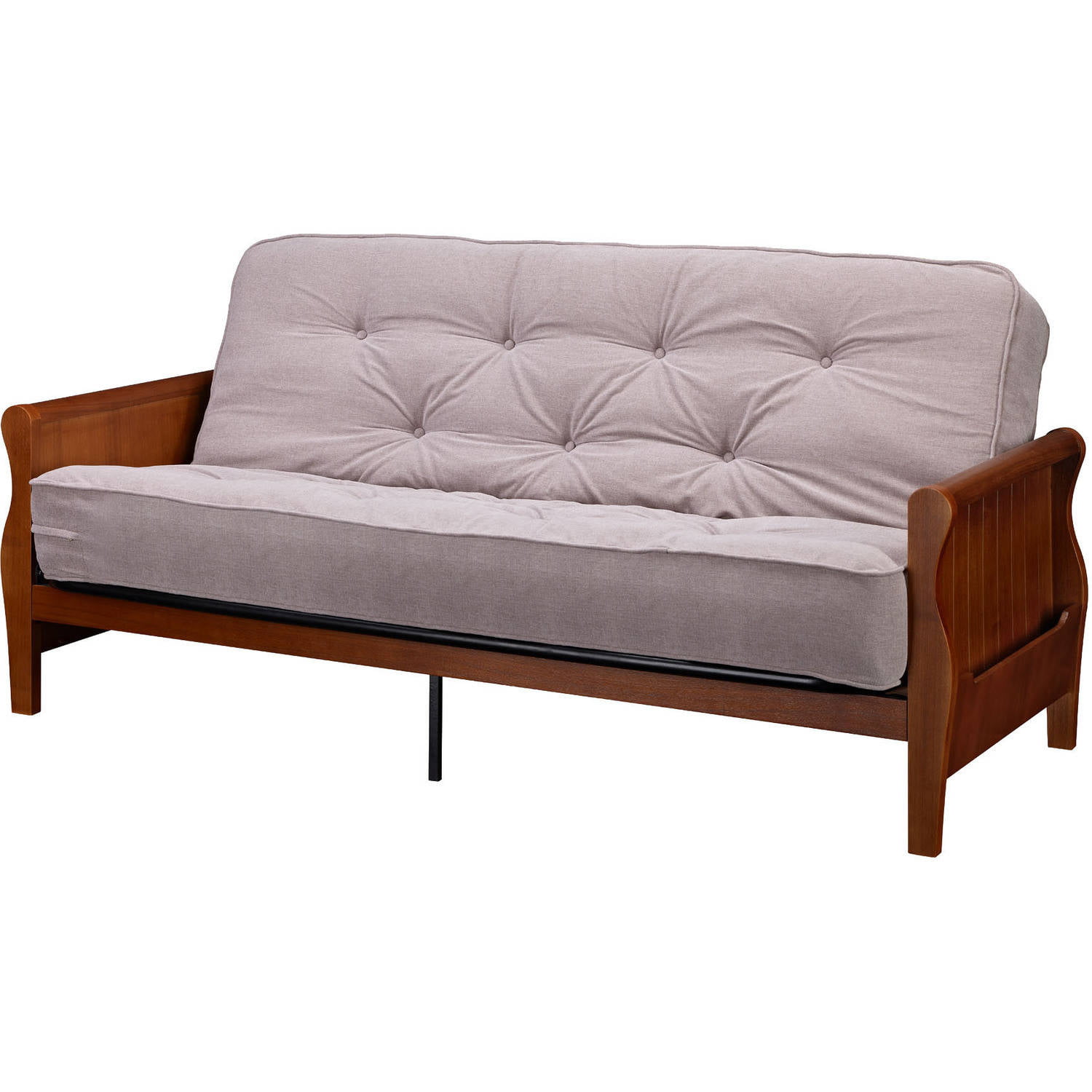 Better Homes and Gardens Wood Arm Futon With 8" Coil Mattress