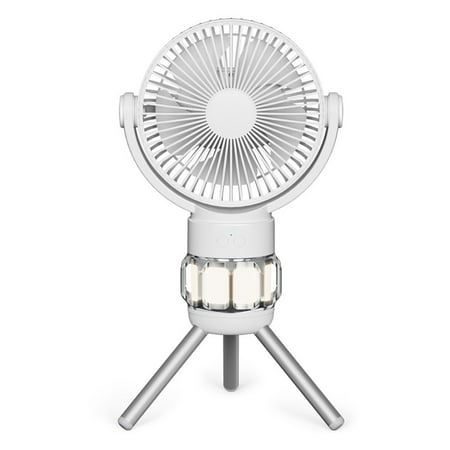 

EDFRWWS 10000mAh Outdoor Camping Fan 3-speed Tripod Desktop Fan for Tent Travel(White)