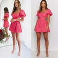thumbnail image 3 of Women Summer Temperament Tunic Backless Elastic Lace Adjustable Dress, 3 of 6