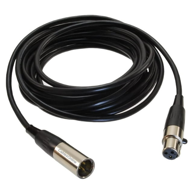 Cablesonline Cable De Micrófono Profesional Mini-Xlr De 3 Pines Macho A Mini-Xlr De 3 Pines Hembra Xm-010 De 10 Pies