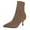 Brown, variant on Women's Fashion Ankle Boots Sexy Pointed Toe Kitten Heels Boots Elastic Knitted Fabric Short Long Sock Heels Comfy Mid Calf Booties