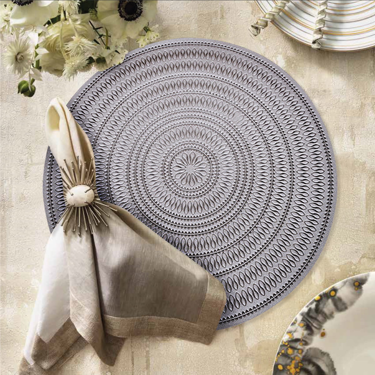 Country Rustic Decor Disposable More The Merrier Pak 24 Kitchen Table Placemats indigo Farmhouse Kitchen Decor Paper Placemats for Dining Table Mats