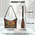 thumbnail image 7 of Kuiaobaty Cowboy Cat Print Shoulder Purse for Women, Cactus Print Vegan Leather Underarm Sling Bag, Trendy Durable Hobo Purse with Zipper Closure for Travel, Brown, 7 of 7