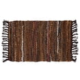 thumbnail image 2 of HF by LT Tucson Leather Placemats, 13 x 19 inches, Set of 4, Handwoven Recycled Leather and Soft Cotton, Brown, 2 of 2