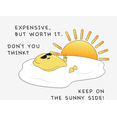 thumbnail image 2 of "Eggspensive Eggs - Keep On The Sunny Side" Adult White Crew Neck Short Sleeve Tee-3XL, 2 of 2