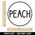 thumbnail image 2 of Peach Flavor Scent Rounded Text Self-Inking Rubber Stamp Ink Stamper - Purple Ink - Medium 1 Inch, 2 of 7