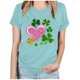 thumbnail image 1 of Camisetas de Manga Corta para las Mujeres de Moda Imprimir Cuello Redondo Camiseta, Mezcla de Poliéster Ligero para Primavera Verano Otoño, 1 of 8