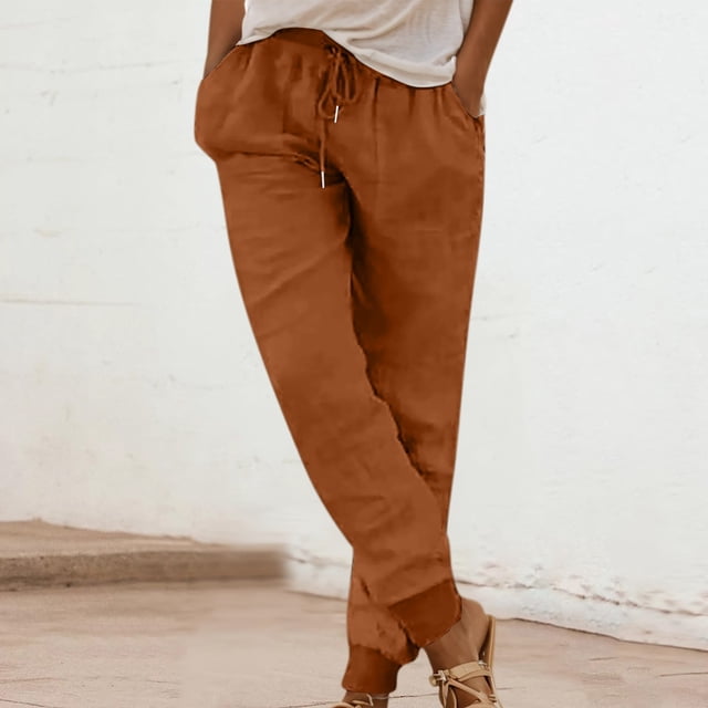 WILLBEST Pantalones Casuales de Mujer Para Uso Diario, Diseño Sólido y Cómodo Para El Verano, Fácil Cuidado y Opciones de Estilo Versátiles.
