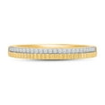 thumbnail image 2 of Jewelili Verifine Edra 18KT 2.5 micron Vermeil Goldplated Sterling Silver & 0.10 TCW Diamond Ring, Size 7, 2 of 5