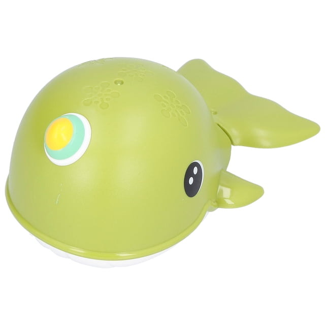 Juguetes flotantes para baño de bebé, linda ballena con mecanismo de reloj, juguete acuático para niños, bañera, ducha, verde