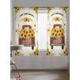 thumbnail image 5 of Sheer Curtains 63 Inch Length, Sunflower Truck Semi Sheer Curtains Light Filtering Window Treatment, Summer Botanical Elegant Pastoral Floral Privacy Voile Drapes for Living Room Bedroom 52x63 Inch, 5 of 7