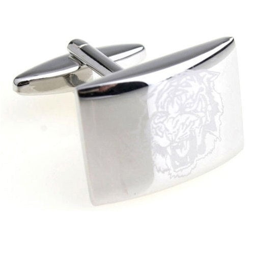 Perfect-Cufflinks Tiger Face Silver Cufflinks